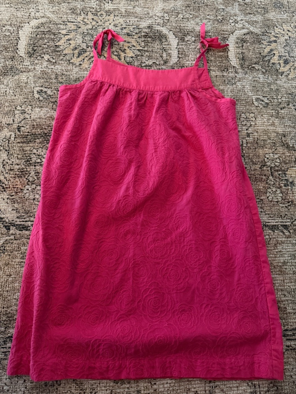 Girl’s size 7 Janie and Jack Fuchsia Tie-Shoulder Sundress